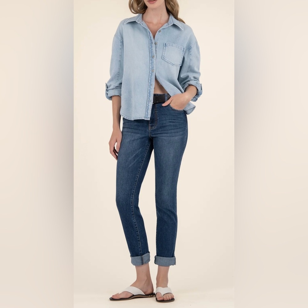 NWT Kut from the Kloth High Rise Catherine Ab Fab Boyfriend Jeans Women’s Sz 0